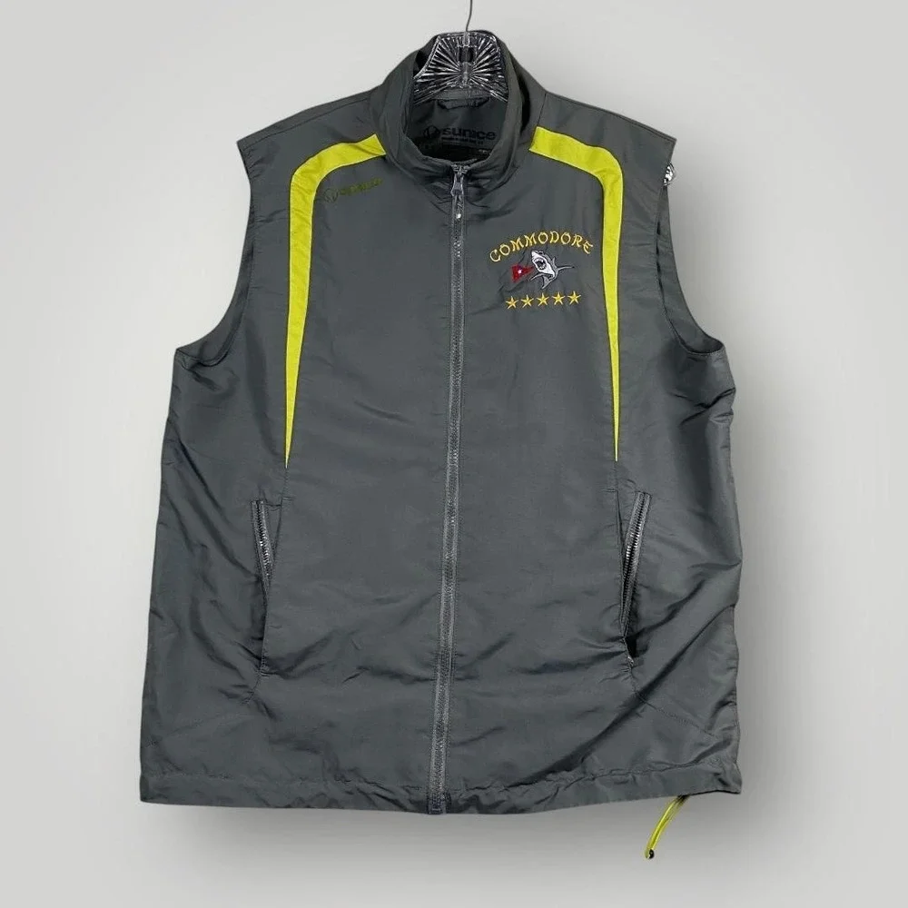 Sunice X20T Vest Mens XL Commodore Embroidered Shark‎ Boating Golf Sailing